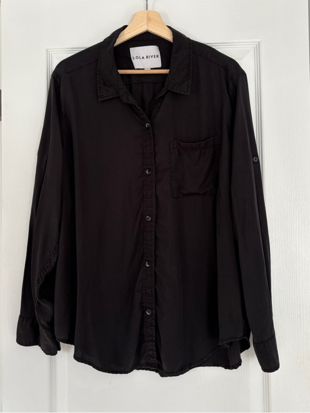 Black Long Sleeve Button-Up Shirt